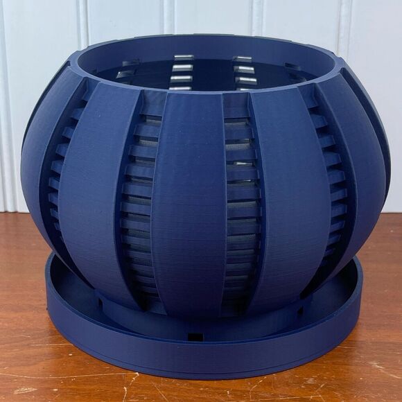 The Arik Indoor Orchid Planter Pot with Drainage Tray, Modern Unique - Picture 3 of 8